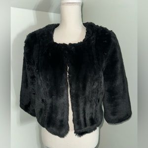Black Faux Fur Coat